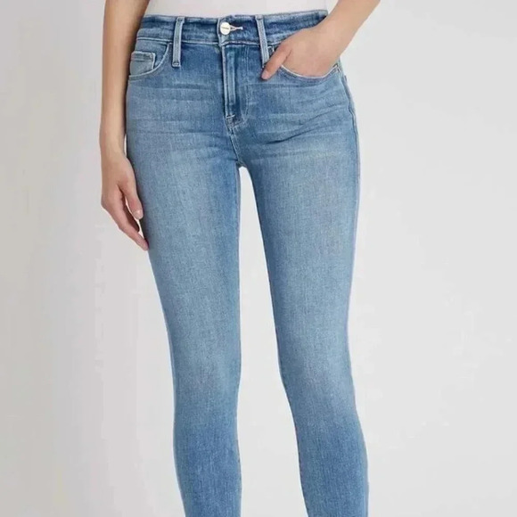 Frame Jeans Le Skinny de Jeanne Crop - Picture 1 of 10